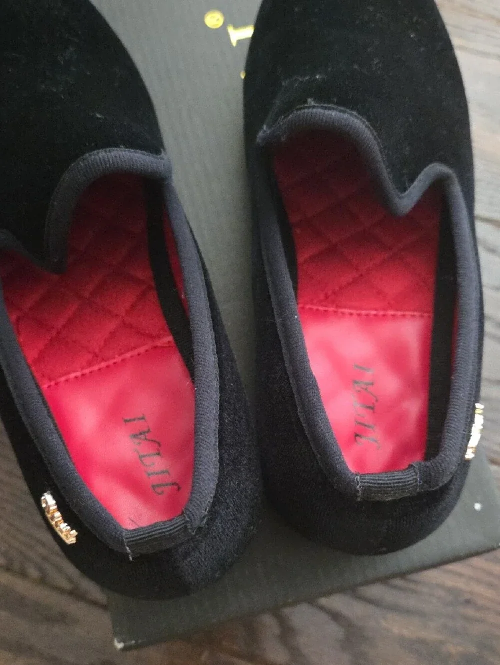 Black Velvet Slip-On Boy's Loafers/Tuxedo Shoes